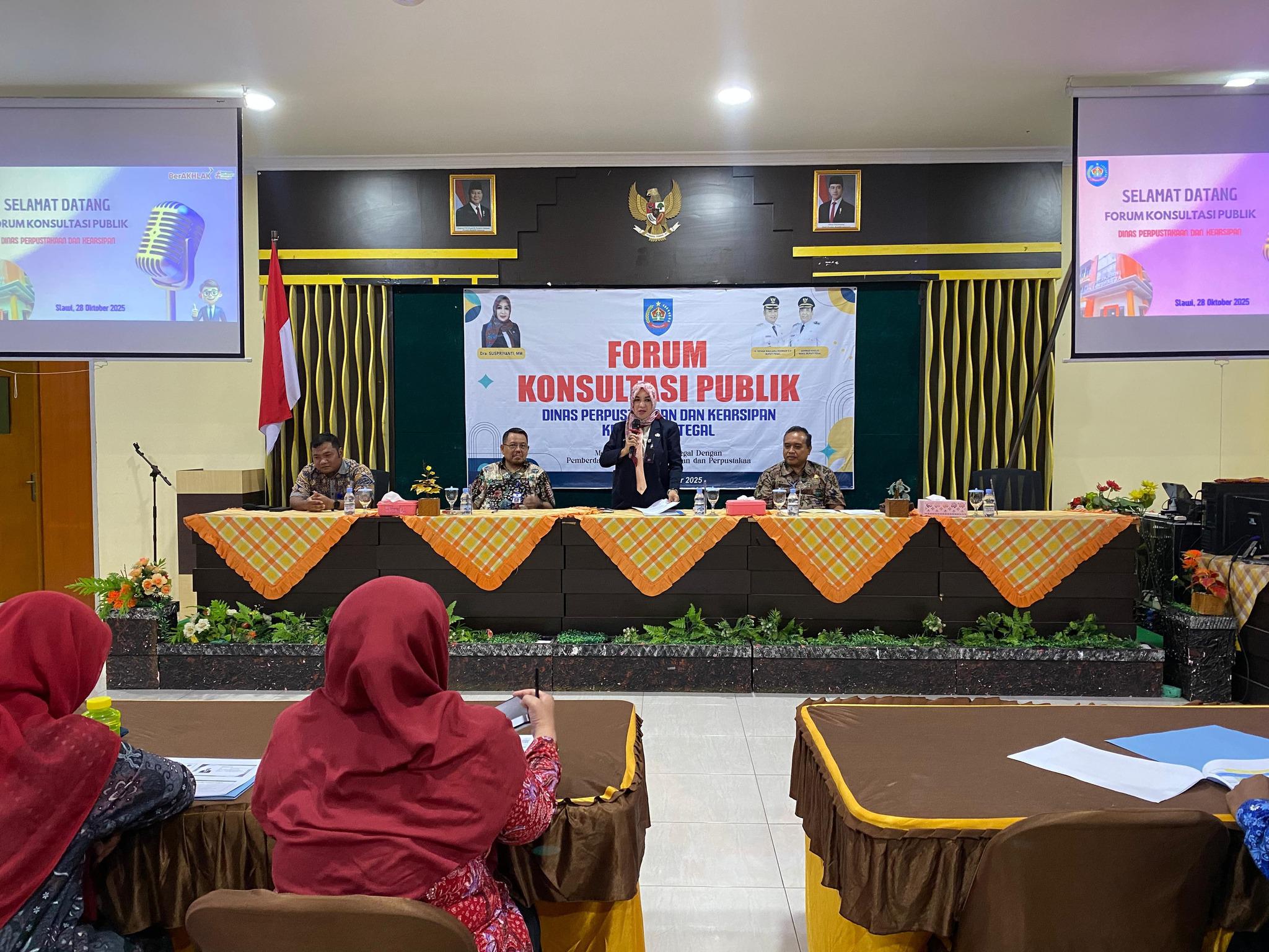 Berita Dinas Perpustakaan dan Kearsipan Kabupaten Tegal Gelar Forum Konsultasi Publik Tahun 2025 Dinas Perpusip